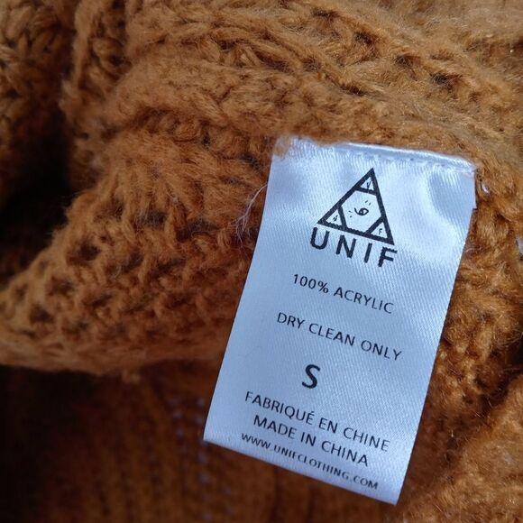 Unif × Urban Outfitters burnt orange sweater size small - Picture 4 of 5